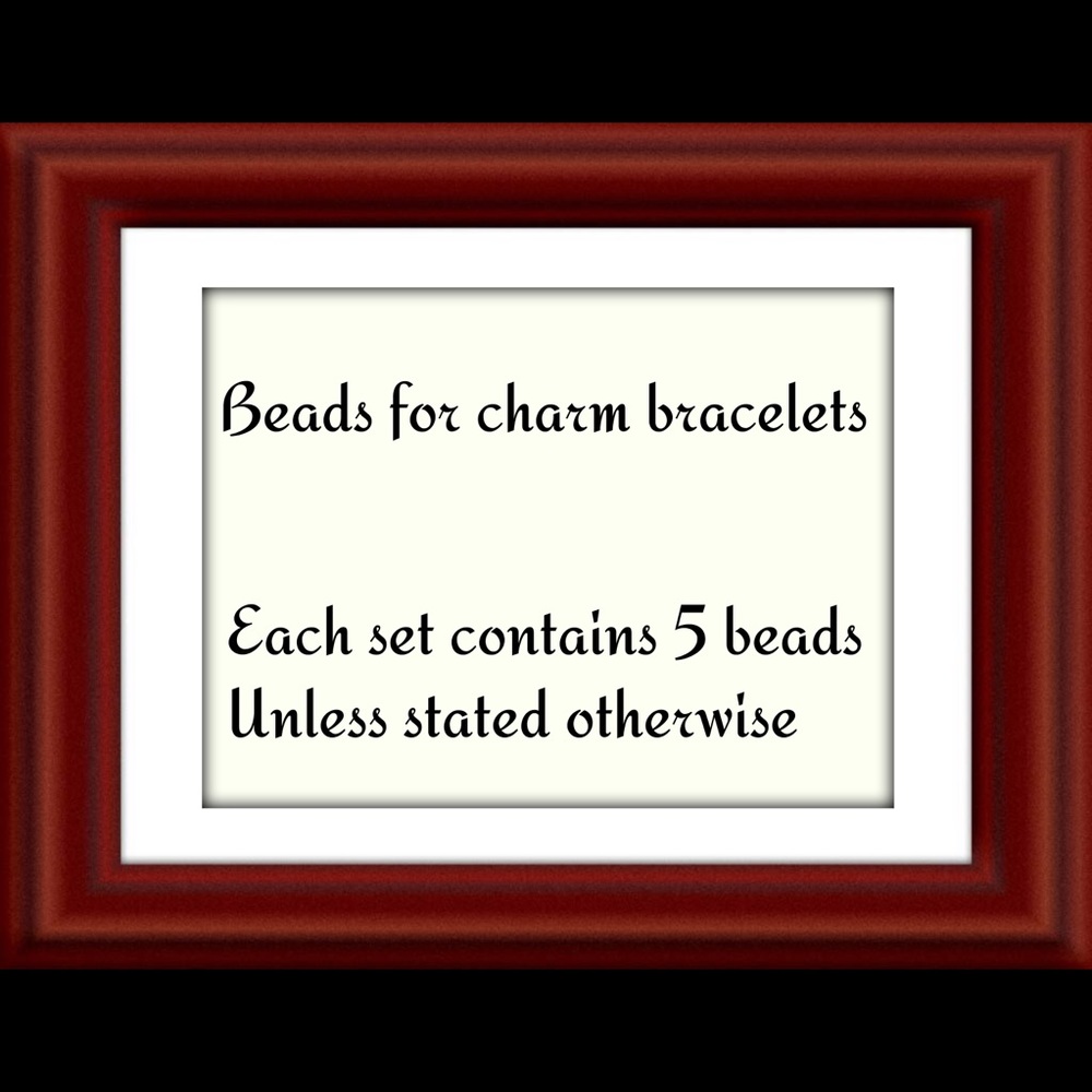 Beads and charms for charm bracelets